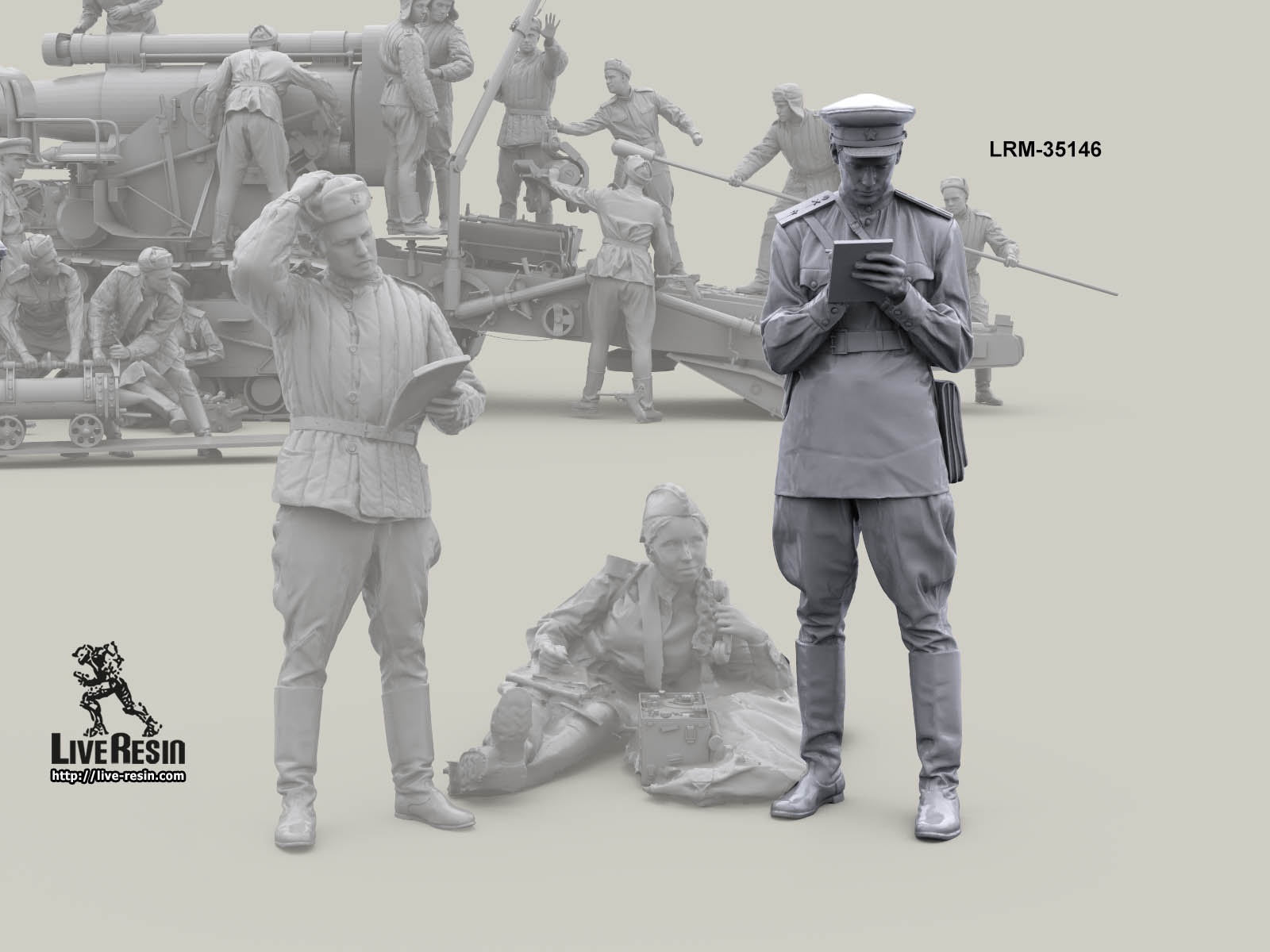 LRM35146 Советский артиллерист - командир орудия - 2 Live Resin