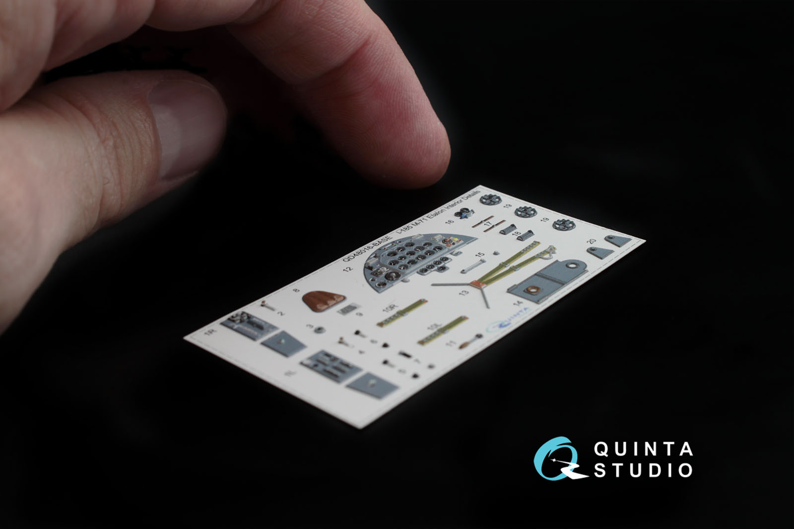 QD48016-Base 1:48 3D Декаль интерьера  кабины И-185 ((осн. элементы)) (для  модели ARK)