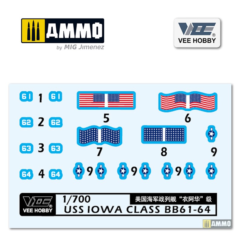 V57003 Сборная модель USS Missouri BB-63 1945.9 (Standard Edition) VEE HOBBY