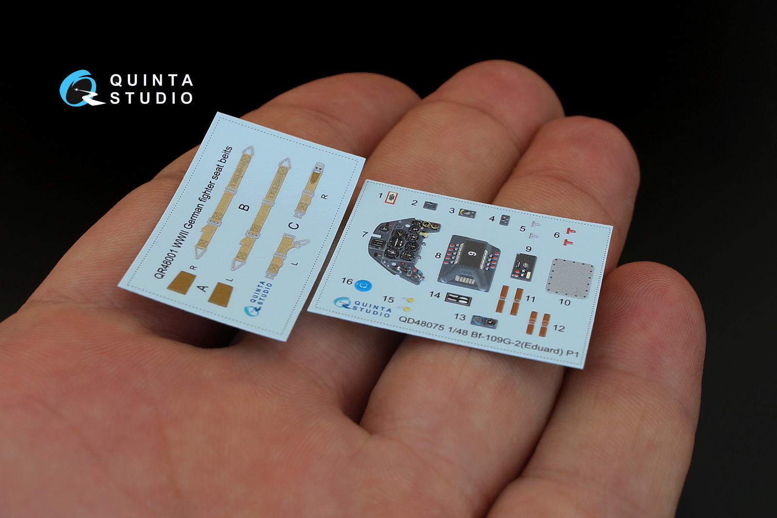 QD48075 3D Декаль интерьера кабины Bf-109G-2 (для модели Eduard) Quinta Studio