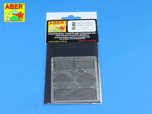 ABR-25-004  Дополнения для  Grilles for Sd.Kfz.171. Panther, Ausf.A/D для Tamiya, Academy 1/25