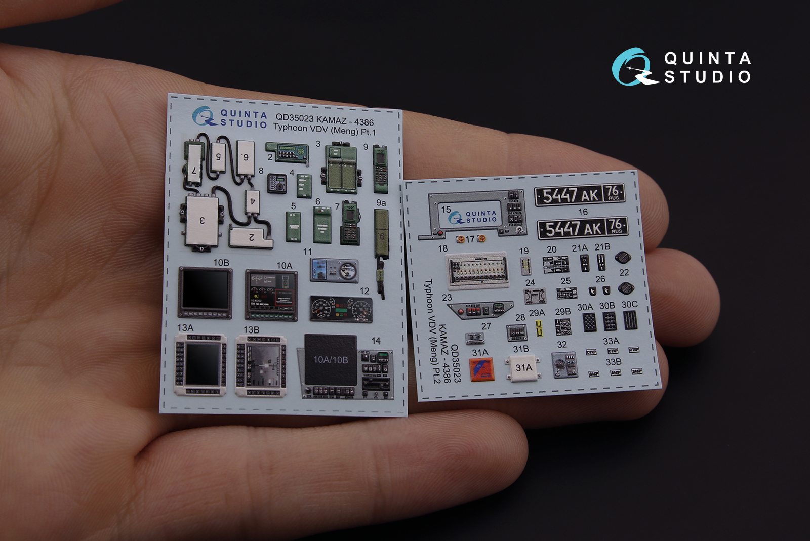 QD35023 3D Декаль интерьера кабины для семейства К-4386 Тайфун-ВДВ (для модели MENG)