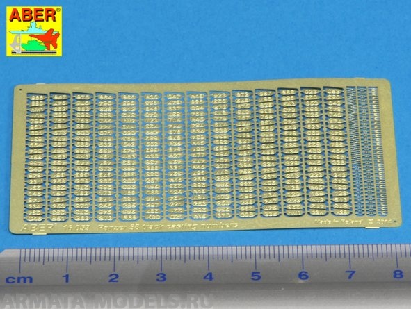 ABR-16-053  Дополнения для  Panzer 38 track link casting numbers для Panda 1/16