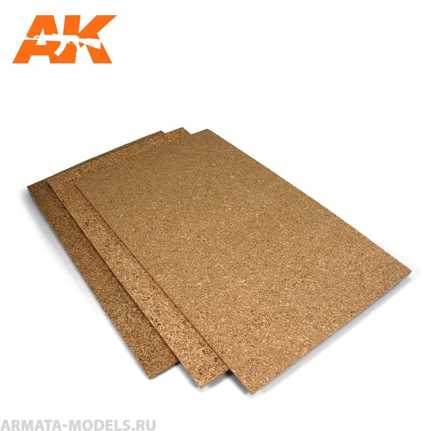 AK8052 Пробковый лист CORCK SHEETS - FINE GRAINED - 200 x 290 x 6mm (1 SHEETS)
