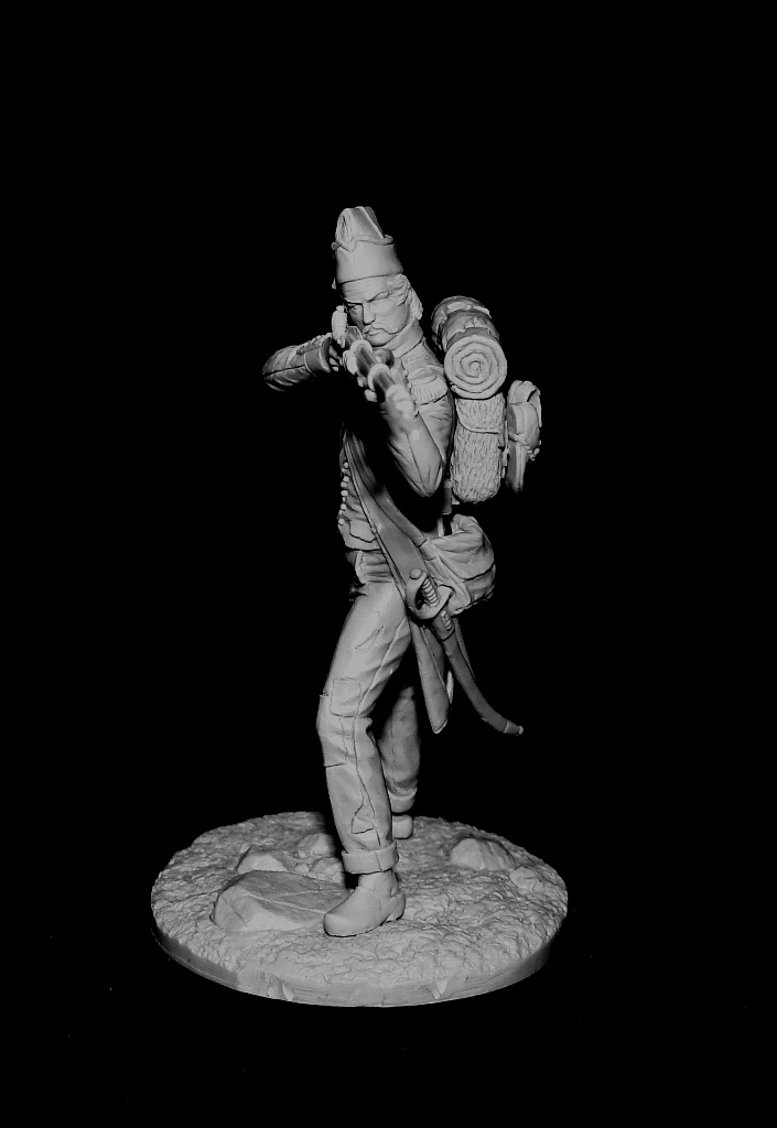 CHM-54130(M). Гренадер линейных пехотных полубригад, Франция 1794-1801 гг. 54 мм. Материал - белый металл. Chronos Miniatures