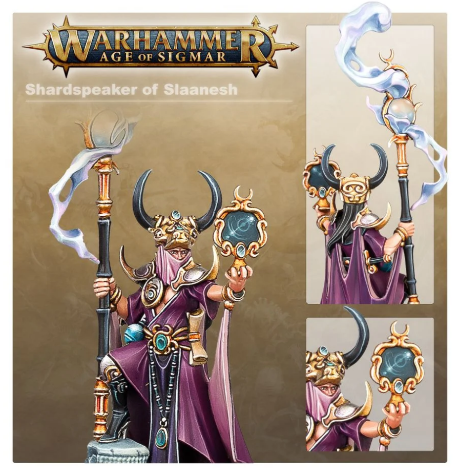 83-88GW Набор Гедонисты Слаанеш. Провидец Осколка Слаанеш (Hedonites of Slaanesh Shardspeaker of Slaanesh)