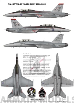 AL72009V1HD F/A-18F VFA-41 Black Aces 2008-2009
