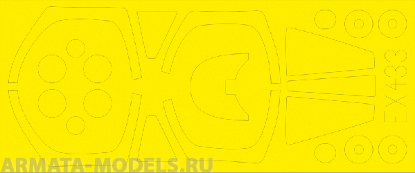 EX433ED  Окрасочная маска Jaguar T.2/T.4  (for Kitty Hawk kit) 1/48