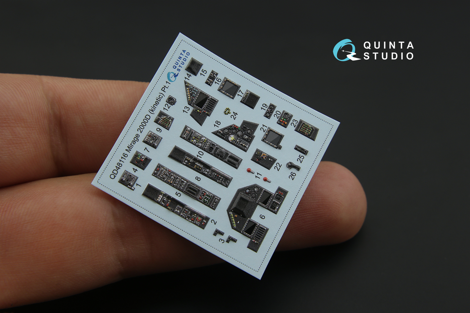 QD48116 3D Декаль интерьера кабины Mirage 2000D (для модели Kinetic)