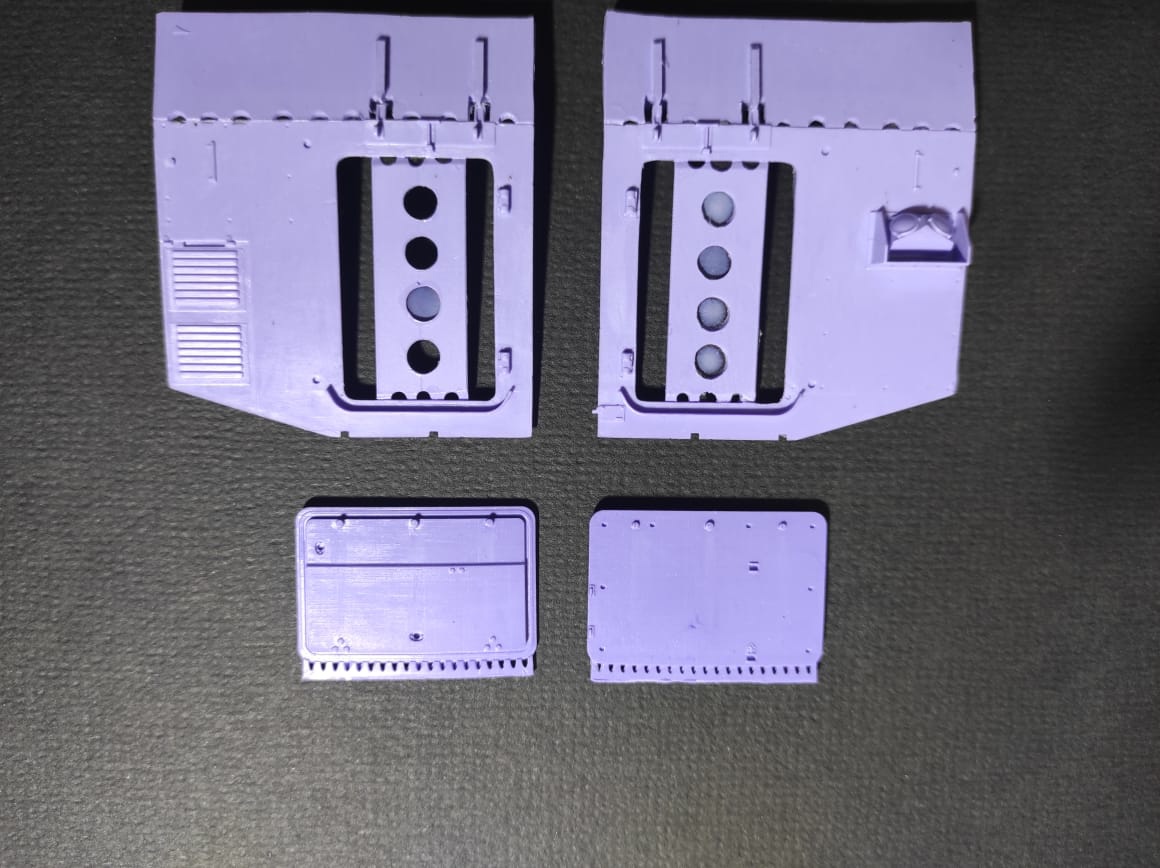 AM3693 Двери и боковые панели c готовыми проемами для боевого отделения Панцирь-С1, 1/35
