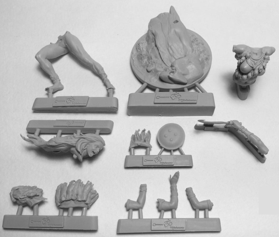 CHM-54150. Индийская богиня Кали. 54 мм. Материал –  смола. Chronos Miniatures