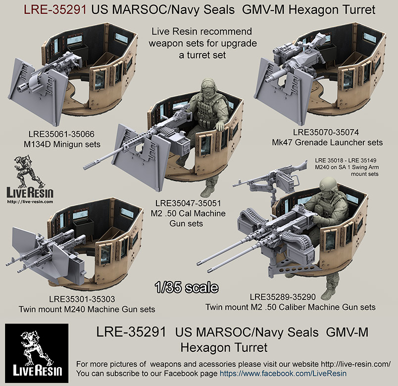 LRE35291 Шестиугольная бронированная башня для установки на автомобили повышенной проходимости спецподразделений Морской Пехоты и Морских Котиков