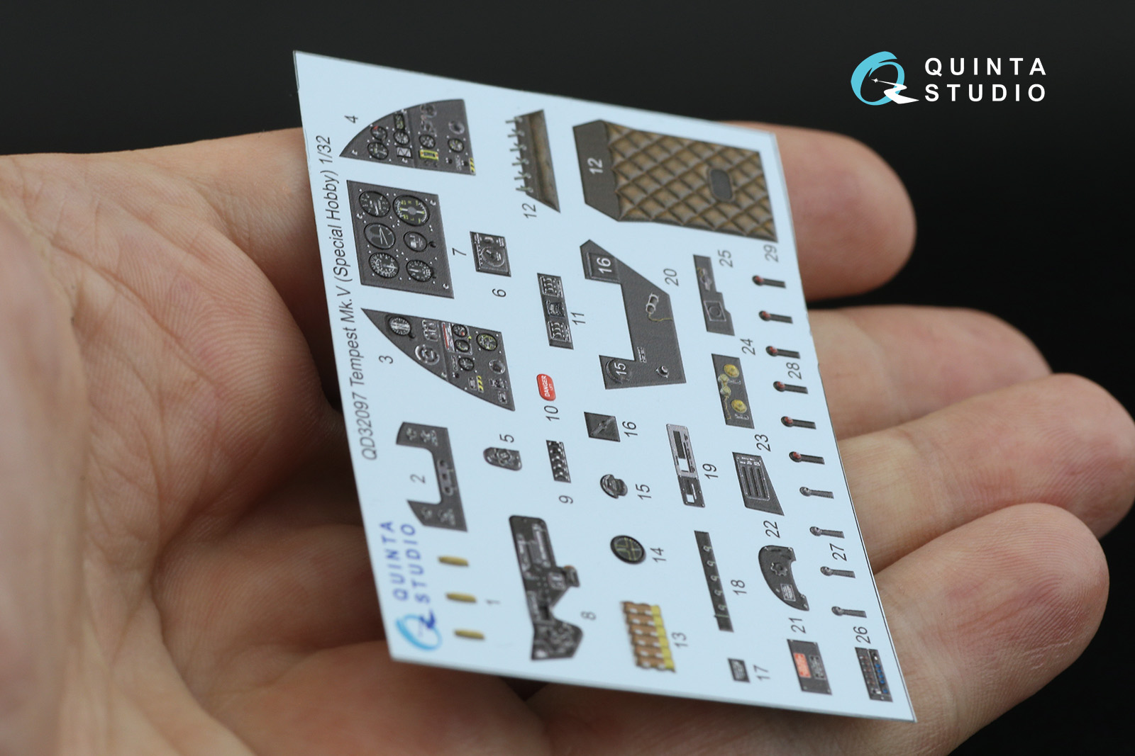 QD32097 3D Декаль интерьера кабины Tempest Mk.V (Special Hobby/Revell)