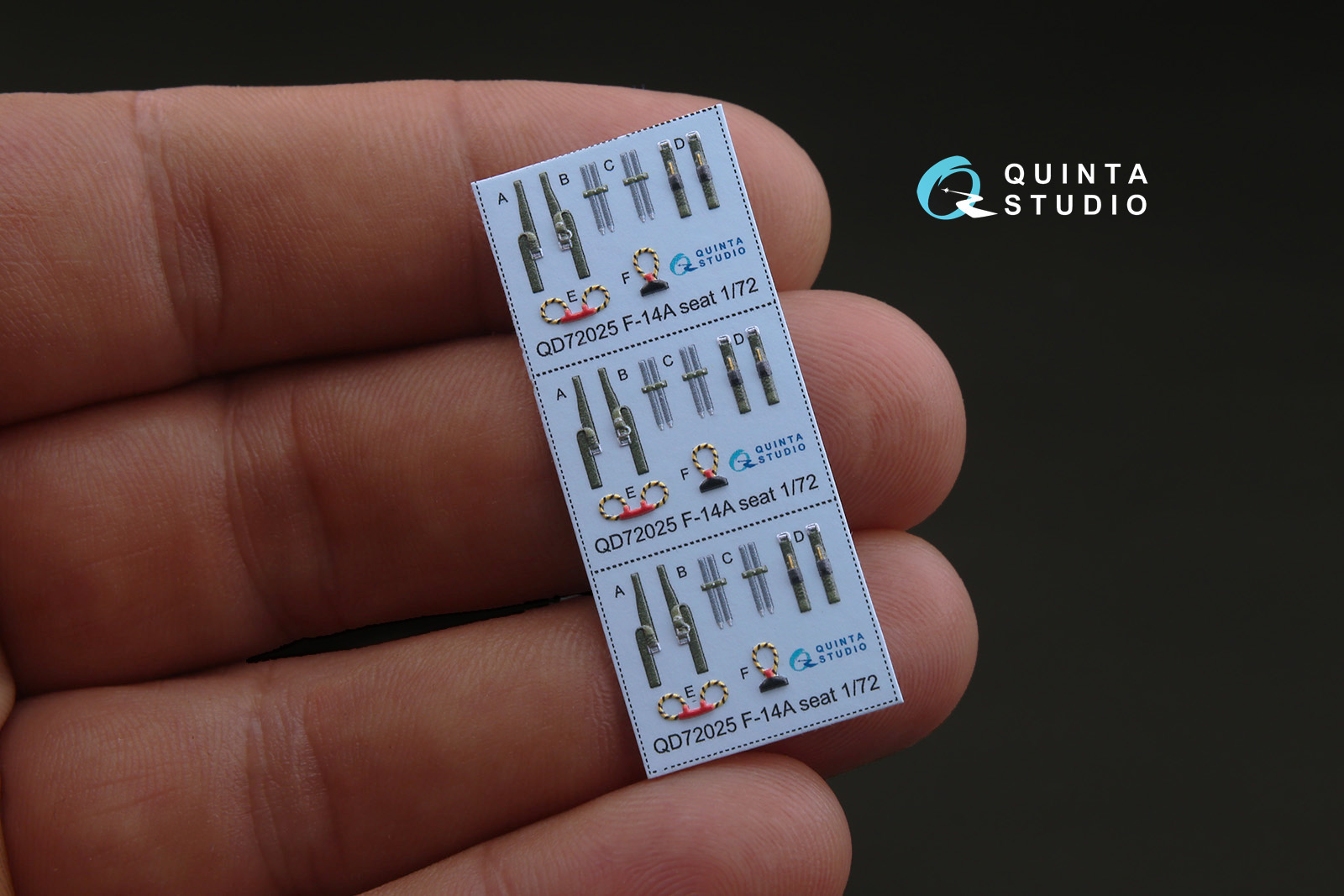 QD72025 3D Декаль интерьера кабины F-14A(для модели GWH)