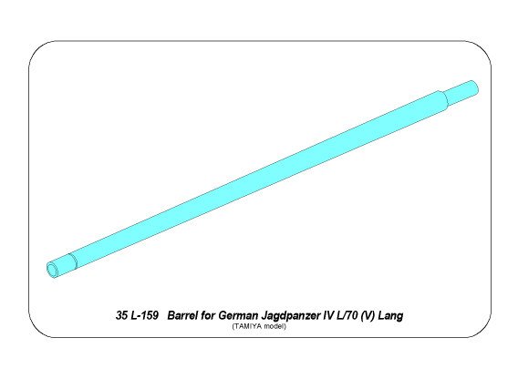 ABR-35-L-159  Дополнения для  Barrel for German Jagdpanzer IV L/70 (V) Lang для Tamiya 1/35