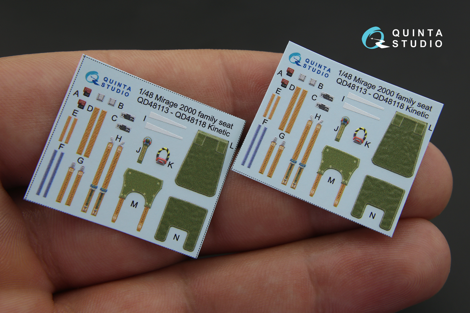 QD48116 3D Декаль интерьера кабины Mirage 2000D (для модели Kinetic)