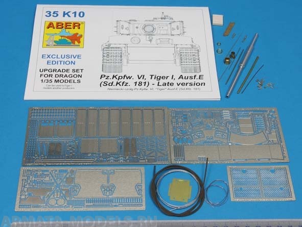 ABR-35-K10  Дополнения для  Pz.Kpfw. VI Ausf.E (Sd.Kfz.181) Tiger I – Late version для Dragon 1/35