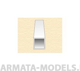 EVG253 Квадратная пластиковая трубка 4,8 мм, 3 шт/уп.