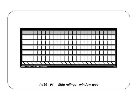 ABR-1:150-–-04  Дополнения для  Ships railing – window type для  1/150
