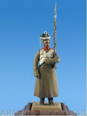 CMOS-54002(М). Мушкетер пехотных полков, Россия 1812-15 гг. 54 мм. Материал - белый металл. Chronos Miniatures