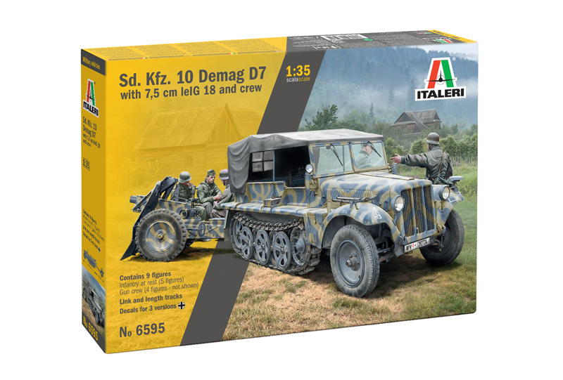 6595ИТ KFZ. 10 DEMAG D7 with 7,5 cm leIG 18 and CREW Italeri
