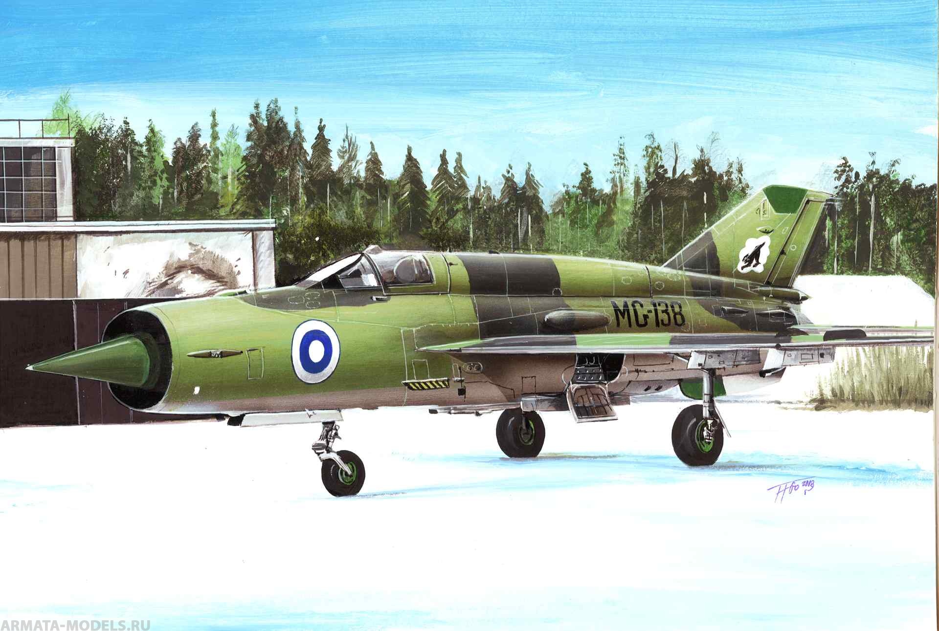 KPM0102 Истребитель  MiG-21BIS w/weapons  Fin/Ind/Rus/Cuba (KP Models) 1/72 KP Models