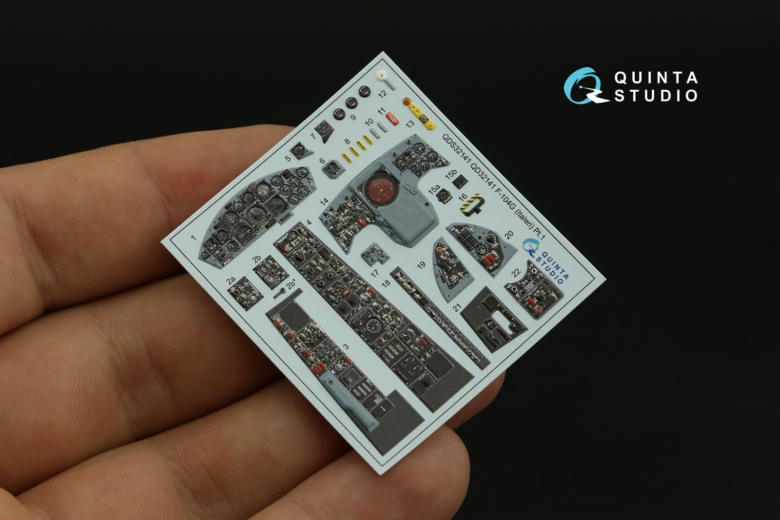 QDS-32141 3D Декаль интерьера кабины F-104G (Italeri) (малая версия)