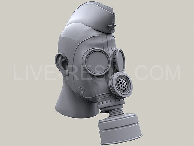 LRE35270 Российский армейский противогаз ПМГ-2 с фильтрами ЕО-18К — ЕО-62К и пилоткой.