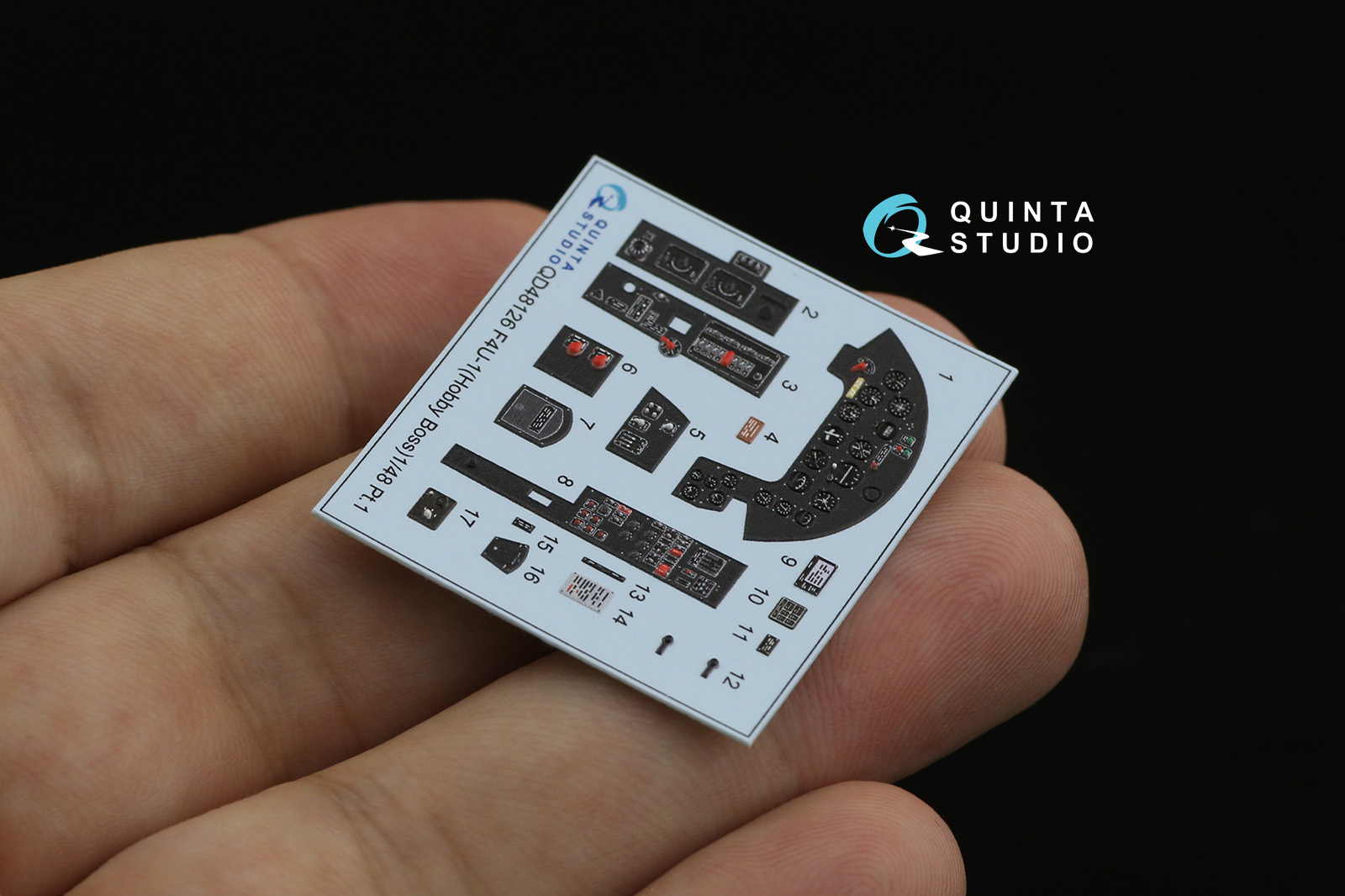 QD48126 3D Декаль интерьера кабины F4U-1 Corsair (Birdcage) (Hobby Boss)