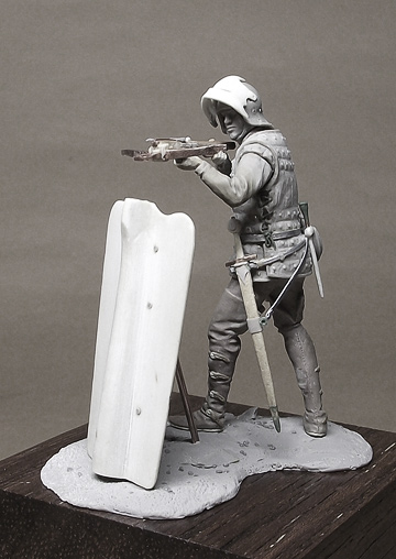 CHM-54109(M). Бургундский арбалетчик, 1460-75 гг. 54 мм. Материал – белый металл. Chronos Miniatures