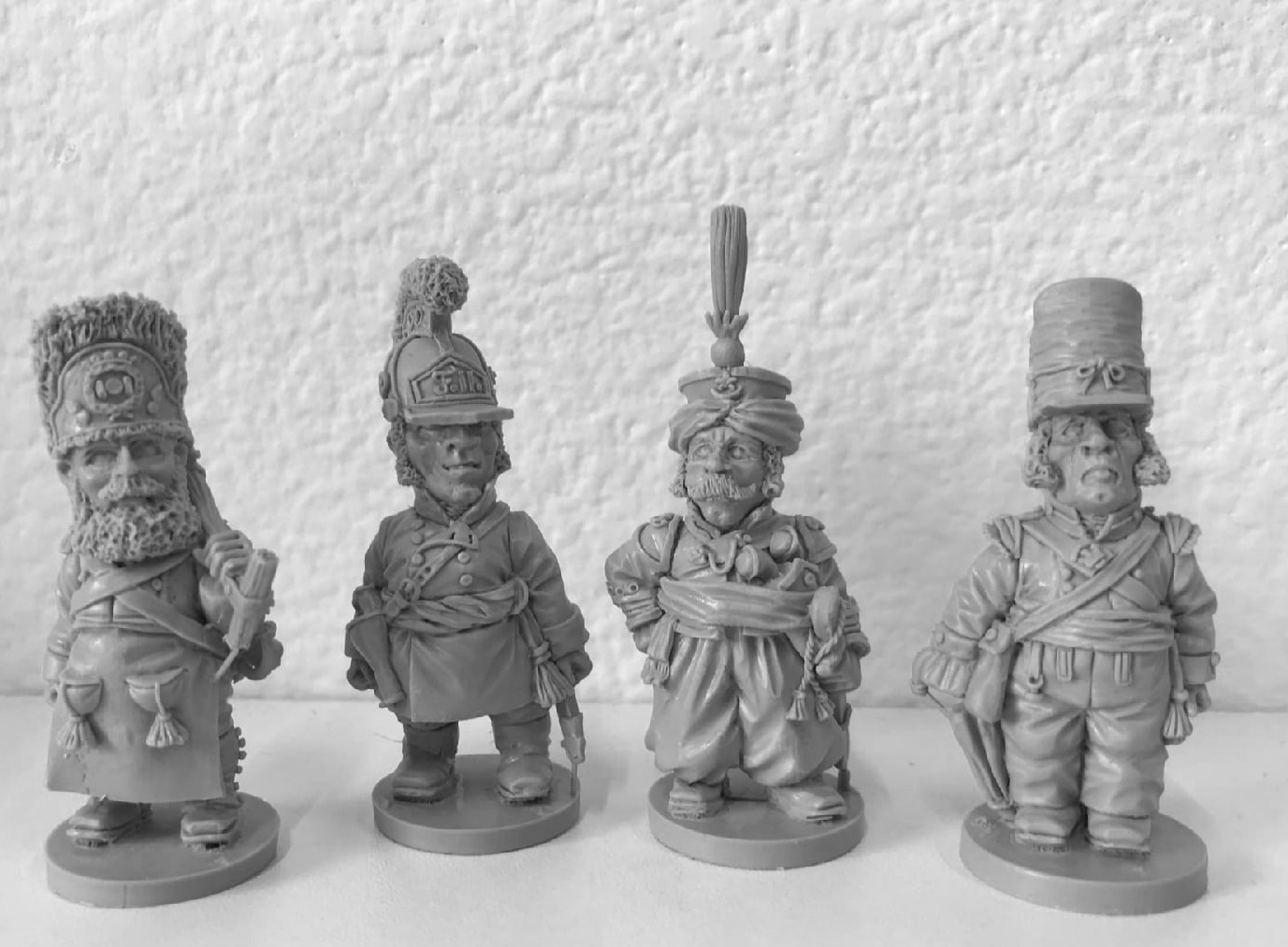 BIK-50.15. Наполеоновские войны №3. В комплекте 4 фигуры. Материал - смола. Баталия Миниатюра