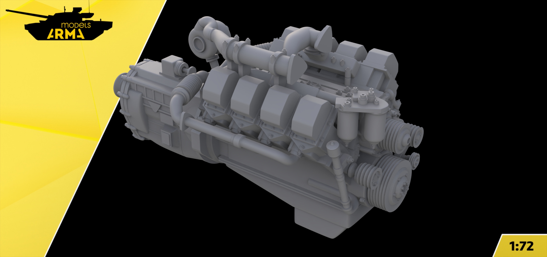 AM72458 Двигатель ЯМЗ Arma Models