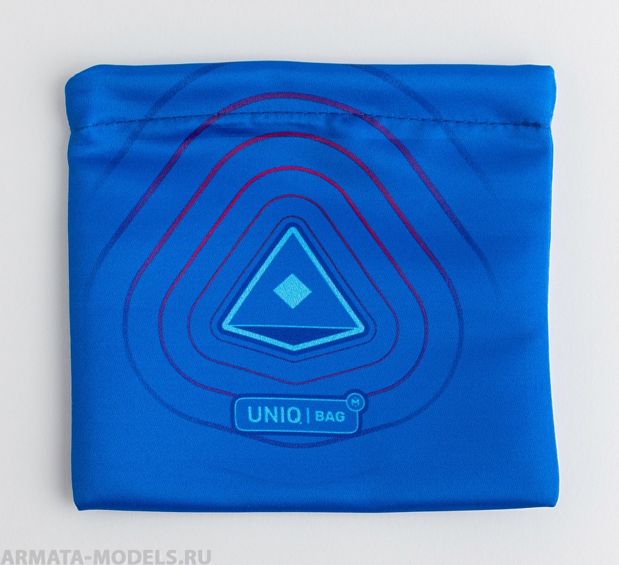 1194 Тканевый мешок с печатью (синий), 15*15, на магнитной застёжке