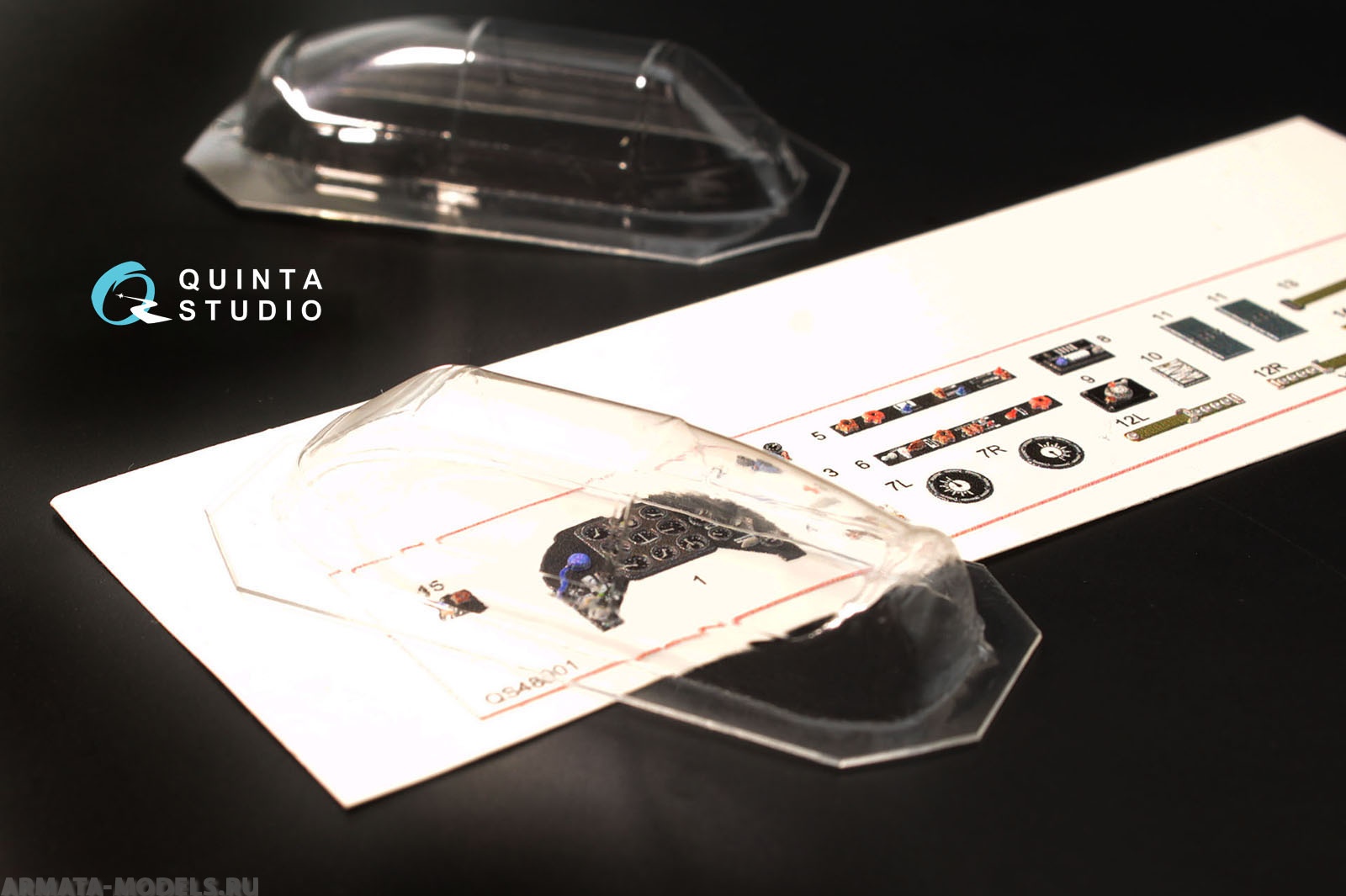 QC48001 Набор остекления Як-3 (для модели Звезда 4814), 2 шт