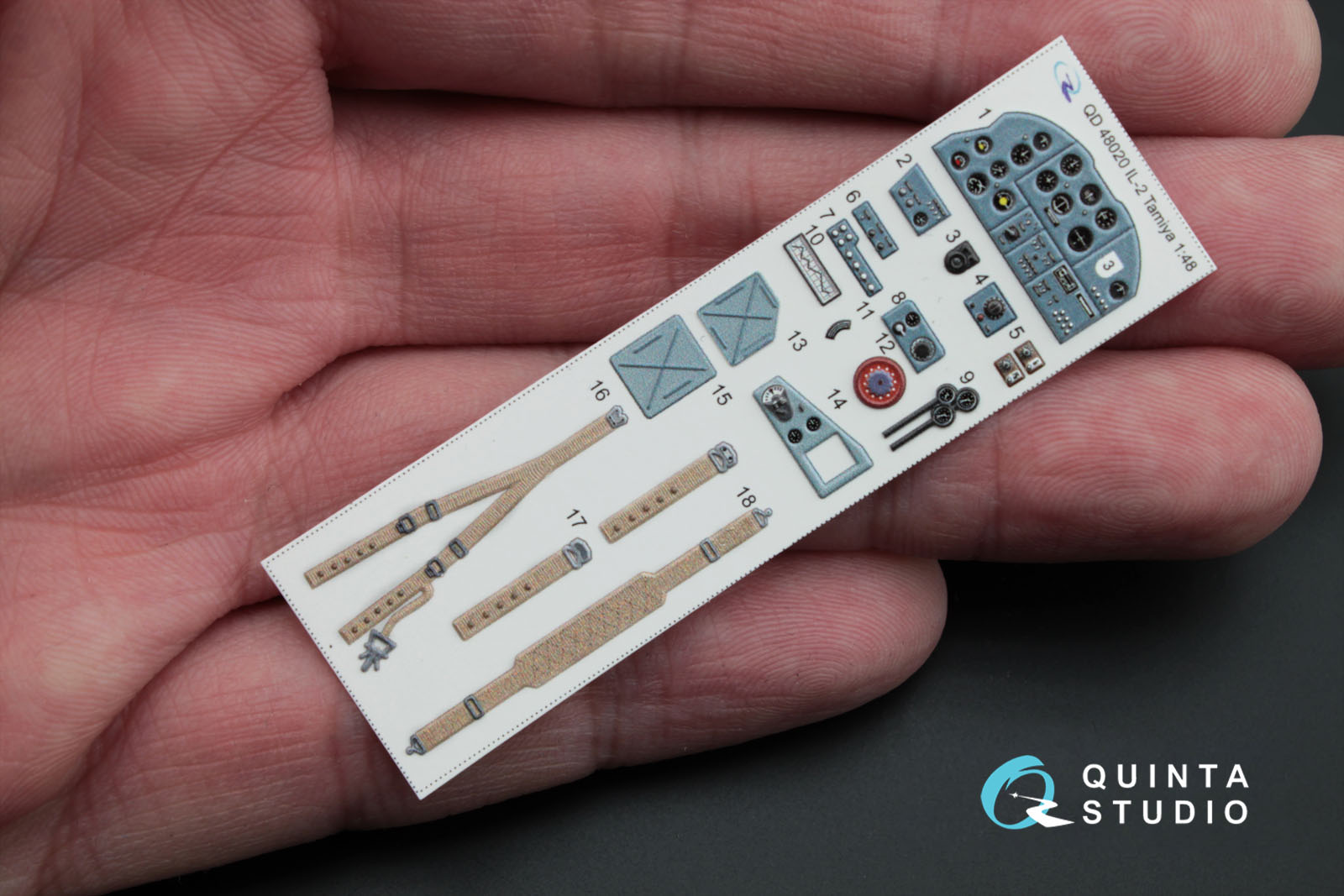 QD48020 1:48 3D Декаль интерьера кабины  Ил-2 (для модели Tamiya)