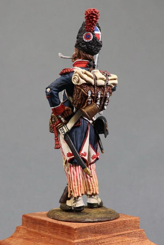 CHM-54346(M). Гренадер линейных пехотных полубригад (№2), Франция 1793-1803 гг. 54 мм. Материал - белый металл. Chronos Miniatures