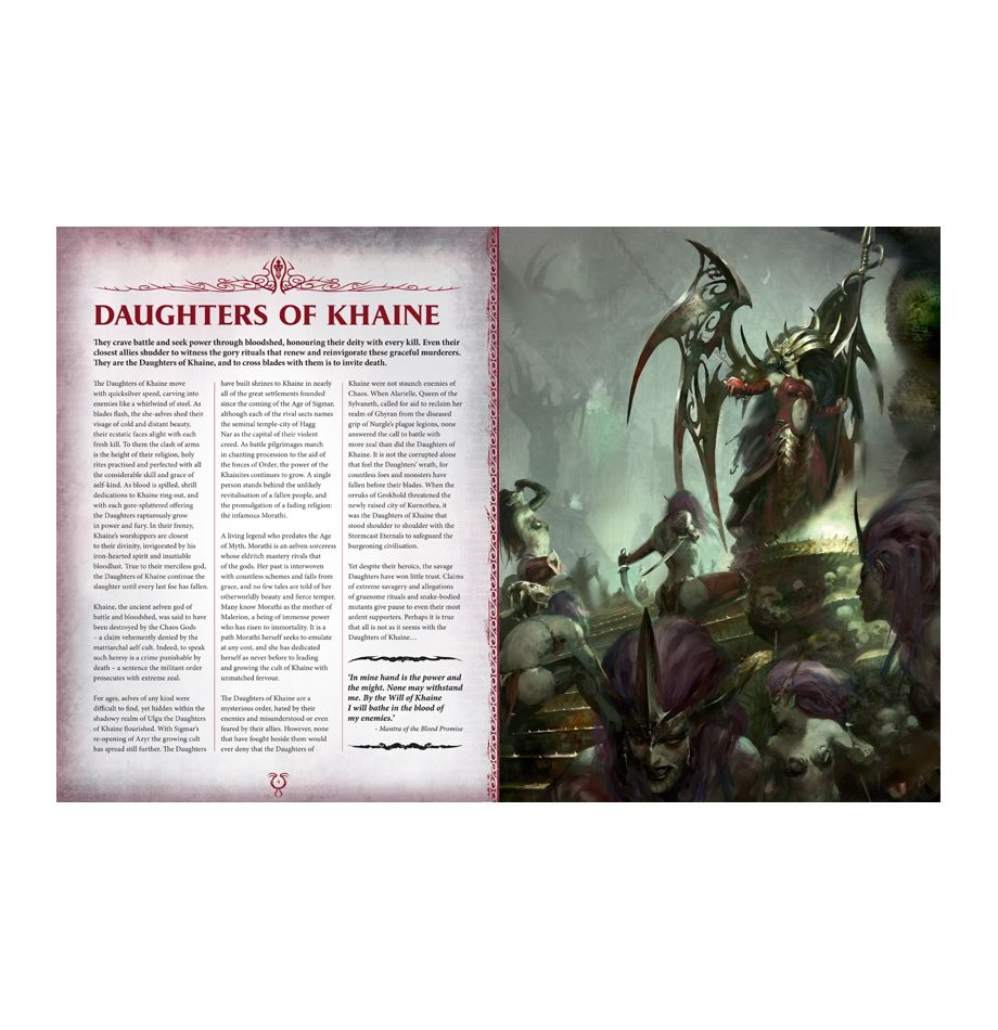 85-05-60GW Боевой Том. Дочери Кхейна (тв. обл., англ.) (Battletome: Daughters Of Khaine (HB, Eng))