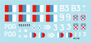 35-C1165SD Axis Tank mix # 4. R.O.A. Vlasov's Russian Liberation Army, BA-10M, Hetzer, T-34 m/1941.