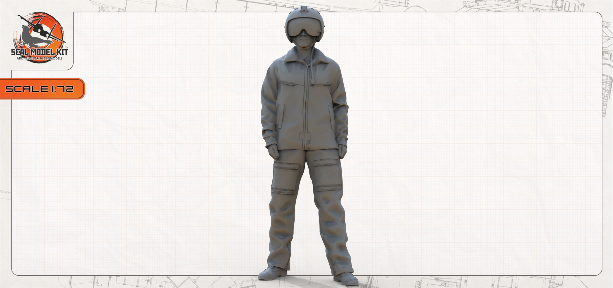 smk72045 летчик вкс РФ Seal Model Kit