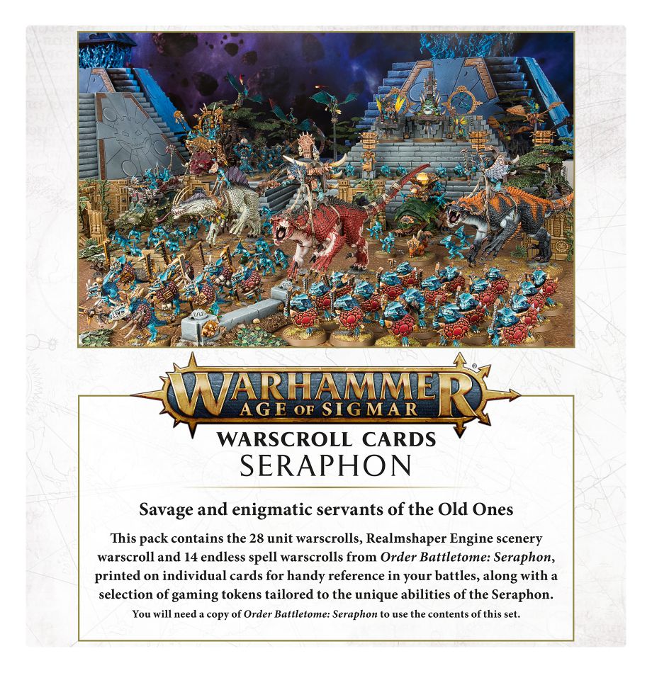 88-02GW Карты Боевые Свитки. Серафоны (англ.) (Warscroll Cards: Seraphon (Eng))