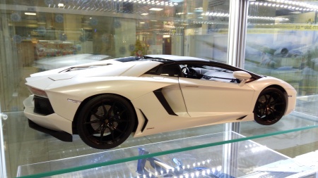 HK104 Lamborghini Aventador Roadster Bianco Canopus (Полуматовый белый)