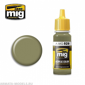 AMIG0929 Ammo Mig Акриловая краска OLIVE DRAB  SHINE 17 мл