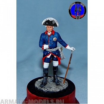 ОП.60.060 Фигура из белого металла  Фридрих Великий. 