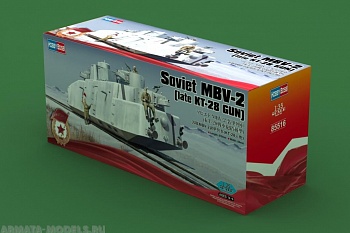85516 Броневагон Soviet MBV-2 late KT-28 GUN (Hobby Boss) 1/35