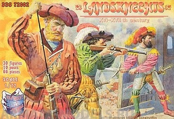 DDS72002 Фигуры Landsknechts (Sword/Arquebus) 1/72