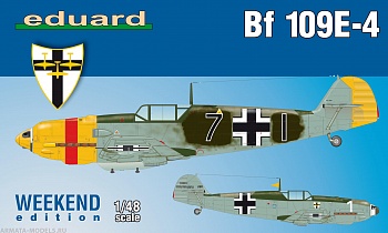 84153 Самолет Bf-109E-4 weekend edition (Eduard) 1/48