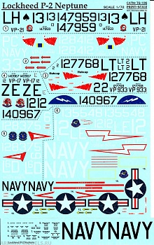 PS72-106 Декаль Lockheed P-2 Neptune