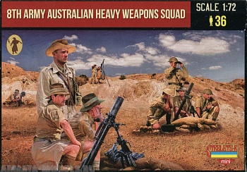 72M156ST Фигуры 8th Army Australian Heavy Weapons Squad