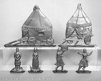 WAB008Silver Набор фигур Половецкий стан (серебристый)