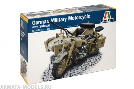 7403ИТ Немецкий военный мотоцикл с люлькой Italeri